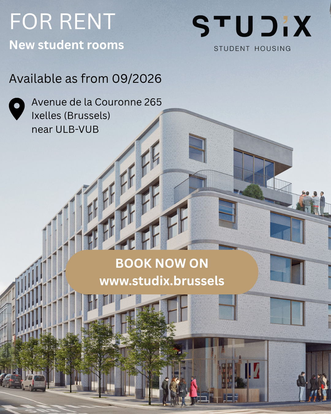 Chambres étudiantes à louer à Ixelles - Résidence StudiX — Résidence étudiante à Bruxelles — photo 8/8