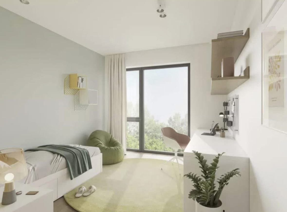 Amplia habitación de estudiante de 25m² en una nueva residencia completada en 2025 — Kot à Bruselas — photo 2/5