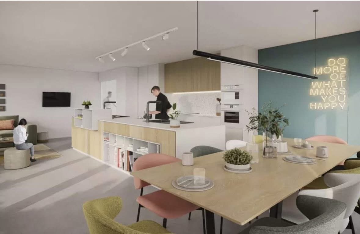 Amplia habitación de estudiante de 25m² en una nueva residencia completada en 2025 — Kot à Bruselas — photo 4/5